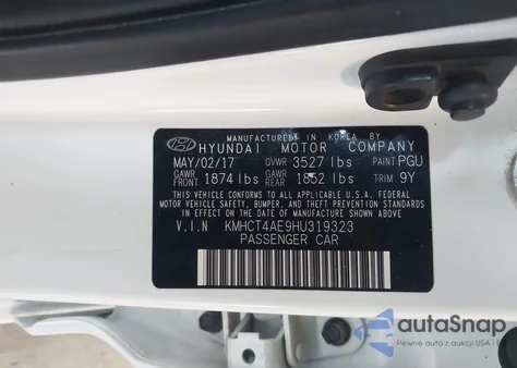 2017 Hyundai Accent Se из США, поврежденный, VIN KMHCT4AE9HU319323